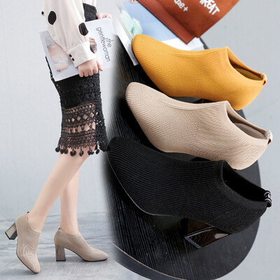 

New elastic socks shoes breathable socks boots tide shoes super fire casual flying woven womens s
