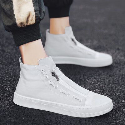 

Mens shoes summer fashion casual high canvas shoes Joker shoes autumn Gao Bang tide shoes