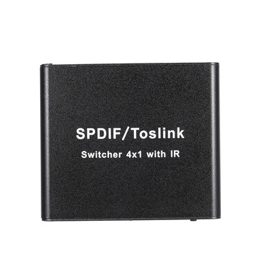 

SPDIF TOSLINK Digital Optical Audio 41 Switcher with IR Remote Control