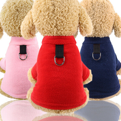 

Pet Dog Cat Warm Clothes For Autumn Winter Small Dog Solid Color Shirt Chihuahua French Bulldog Long Sleeve Coat Clothing