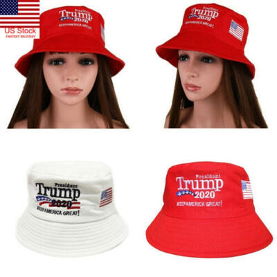 

US Stock President Donald Trump 2020 Keep America Great Again Hat Red Bucket Hat