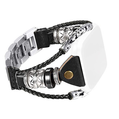 

〖Follure〗Leather Bands Handmade Wristband Replacement Bracelet Straps For Fitbit Versa