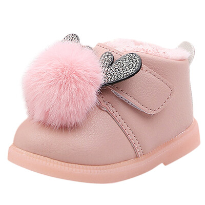 

Baby Children Warm Boys Girls Cartoon Sneaker Boots Snow Baby First Walker Shoes