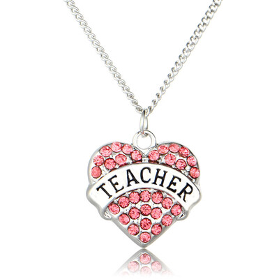 

Family Gifts Crystal Love Heart Pendant Rhinestone Necklace Chain Jewelry Charm
