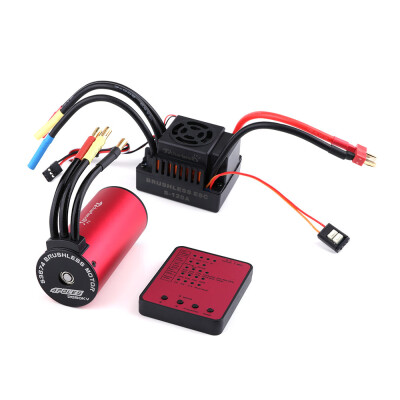 

Tailored S3674 2650KV Sensorless Brushless Motor 120A ESC Program Card For 18 RC Car