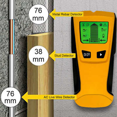 

〖Follure〗3 in 1 Multi Detector Stud Center Finder Metal AC Live Cable Wire Scanner LCD