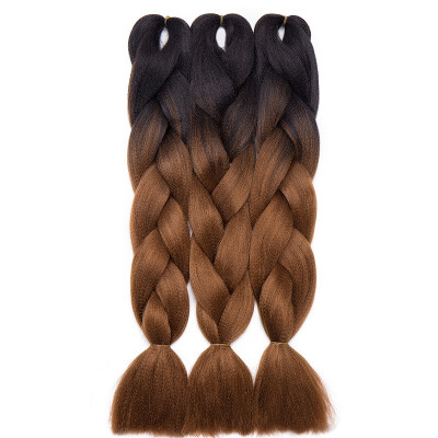 

3 Packs Braiding Hair Ombre for crochet Hair Weave with Synthetic&Twist Braiding Hair Extensions