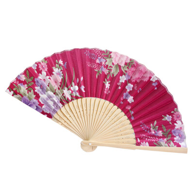 

〖Follure〗Vintage Bamboo Folding Hand Held Flower Fan Chinese Dance Party Pocket Gifts