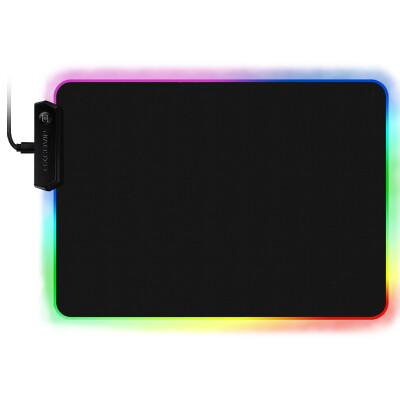 

EXCO RGB02 flame light esport gaming mouse pad large illusion soft cloth fine table mat  black