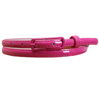 

Fashion Women Faux Leather Narrow Skinny Thin Waist Belt Buckle Strap Band