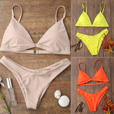 

New Women Bikini Set Push-up Padded Bra Swimsuit Swimwear Triangle Bathing Suit