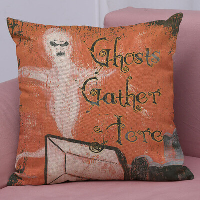 

〖Follure〗Happy Halloween Linen Throw Pillow Case Cushion Cover Home Sofa Decor New A