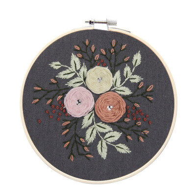 

DIY Ribbons Embroidery for Beginner Needlework Practice Kits Cross Stitch Modern Wall Painting Art Home Decoration Meet Sets