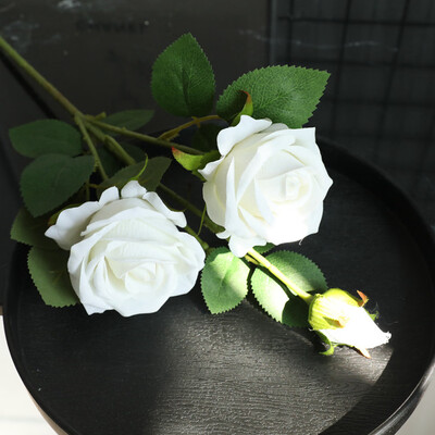 

〖Follure〗Flannel Pearl Rose Artificial Flower Home Decoration Wedding Bouquet