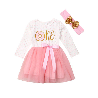 

1st 2nd Third Birthday Dress Girls Toddler Outfit Tutu Dresses Princess Party