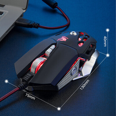 

RGB Mechanical Mouse Wire Game Mouse Four Color Breathing Game Mouse V9 Black