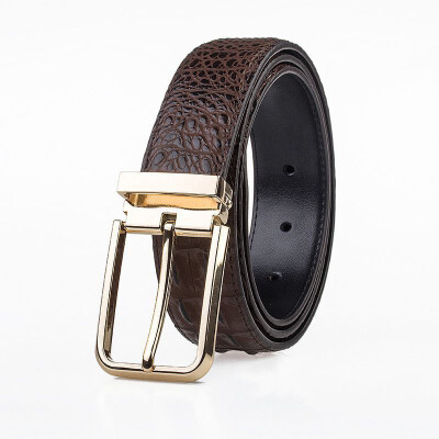 

New Men leather belt high quality Alloy pin buckle belt Business affairs Men high quality casual solid color belt