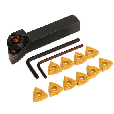 

WWLNR1616H08 16x100mm Lathe Turning Tool Holder 10Pcs WNMG0804 Inserts 2Pcs Wrenches