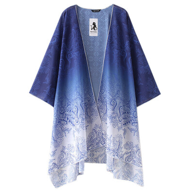 

Toponeto Feitong Women Floral Print Chiffon Loose Shawl Kimono Cardigan Top Cover up Shir