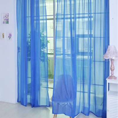 

Gobestart 1 PCS Pure Color Tulle Door Window Curtain Drape Panel Sheer Scarf Valances