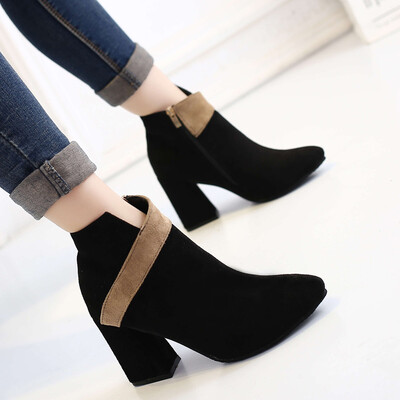 

Rose Womens Ladies Fashion Ankle Pointed Toe Mixed Colors Casual Shoes Short Boots