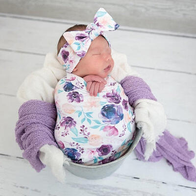 

Newborn Baby Floral Snuggle Swaddling Wrap Blanket Sleeping Bag Swaddle 3Pcs