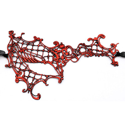 

Halloween Costume Ball Temperament And Interest Thickening Gold Stamping Lady Lace Big One-eye Party Eye Mask