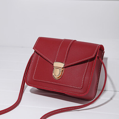 

Tailored Women Fashion Pure Color Leather Messenger Shoulder Bag Chest Bag