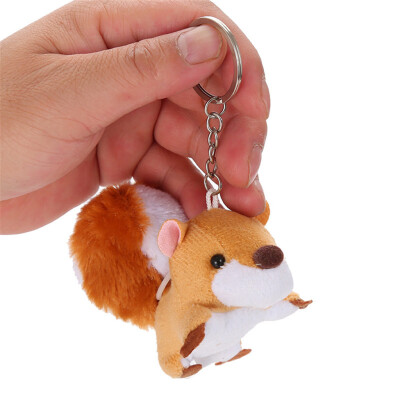 

Siaonvr Cute Soft Squirrel Pendant Key Chain Funny Stuffed Plush Doll Kids Toy Gift