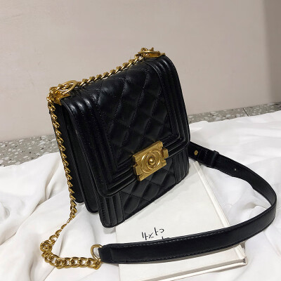 

Advanced sense bag Western style female bag 2019 new Korean version of the stylish rhombic chain shoulder diagonal small square bag