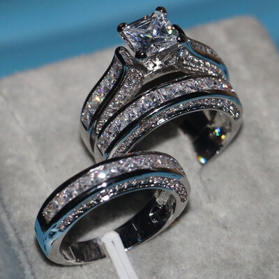 

3 pcs Set Rings For Women Tiny Crystal Lovers Finger Knuckles Ring Set Couples Female Jewelery Jewelry