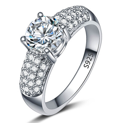 

New White Zircon Silver Fashion Wedding Jewelry New Rings