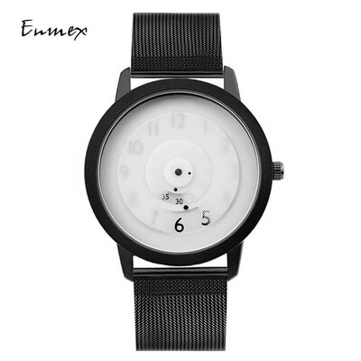 

Festive Gift Enmex Focus Time Concept Watch Creative Design Stacked Pointer Fresh Simple Watch