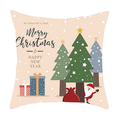 

Siaonvr Christmas Pillow Cover Decor Pillow Case Sofa Waist Throw Cushion Cover