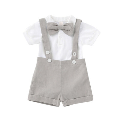

Toddler Baby Boy Gentleman Romper Jumpsuit Bodysuit Party Wedding Clothes Outfit