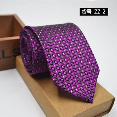 

New spot tie business dress mens tie polyester yarn arrow type 8CM business tie wholesale