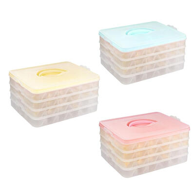 

1pc Four-Layer Dumpling Box Holder PP Dumpling Fresh-keeping Box Home Tools