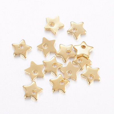 

304 Stainless Steel Charms Star Golden 55x6x1mm Hole 1mm