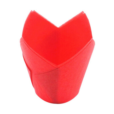 

50Pcs Oil-proof Tulip Cake Cup Muffin Cupcake Liner Paper Holder Baking Tool