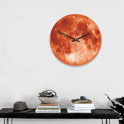 

Gobestart Large Black Hole Fitst Photo Wall clock Removable In The Dark clocks 3D