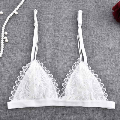 

Sexy Woman Bra Floral Lace Bra Wire Free Bralette Lingerie Female Seamless Unpadded Transparent Brassiere Bras