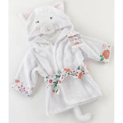 

Cute Newest Newborn baby boy girl warm Soft Plush kitten hooded Bath Robe Sleepwear