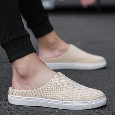 

Summer mens shoes are breathable&lazy The old Beijing cloth shoes are fashionable Flax semi-slippery canvas shoes