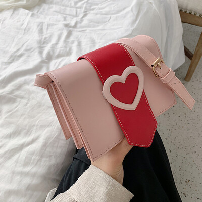 

Bag female new Korean version of the heart-shaped small square bag texture slung versatile shoulder bag small fresh