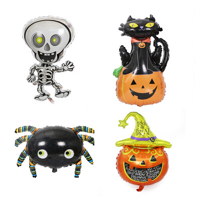 

1pc Halloween Pumpkin Ghost Balloons Party Decorations Aluminum Foil Balloons Inflatable Toys for Home School Office Kindergarten