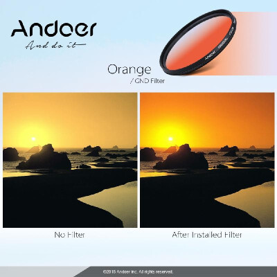 

Andoer Professional 55mm GND Graduated Filter Set GND406 Gray Blue Orange Red Graduated Neutral Density Filter for Canon Nikon