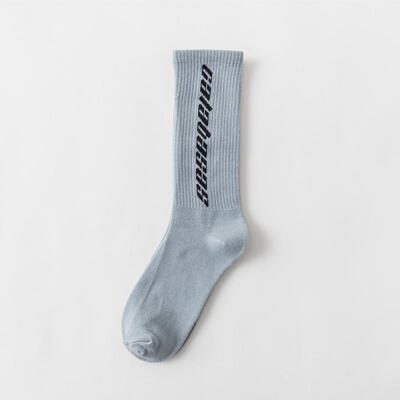 

Unisex Cotton Crew Socks Fashionable All-match Soft Breathable Letter Printed Socks For Men Women Sized 35-42