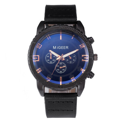 

Gobestart MIGEER High-End Fashion Mens Stainless Steel Watch Analog Alloy Quartz Watch