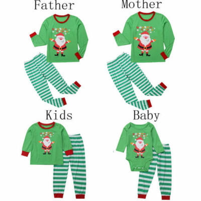 

US Christmas Family Matching Pajamas Set Adult Women Kids Sleepwear Nightwear