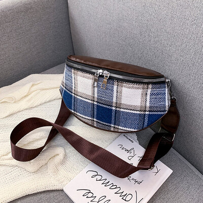 

Tailored Women Fashion Trend Solid Color Cute Pattern Canvas Chest Bag Pocket